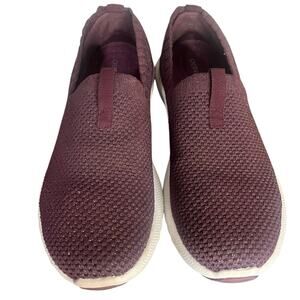 AETREX Angie Maroon Knit Metallic Gold Women’s Sneakers Sizer7.5